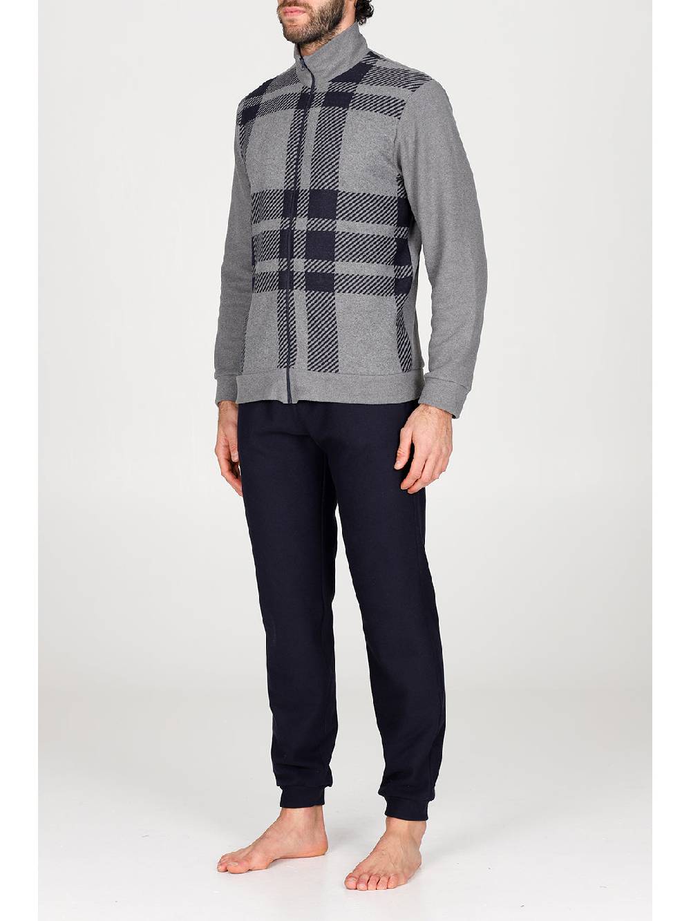 Julipet Pigiama con zip in confortevole jacquard di cotone Vendita