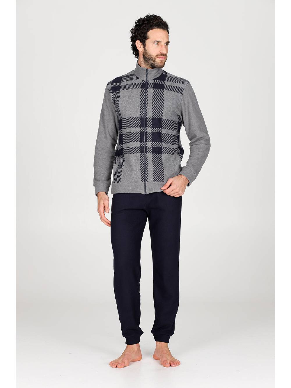 Julipet Pigiama con zip in confortevole jacquard di cotone Vendita