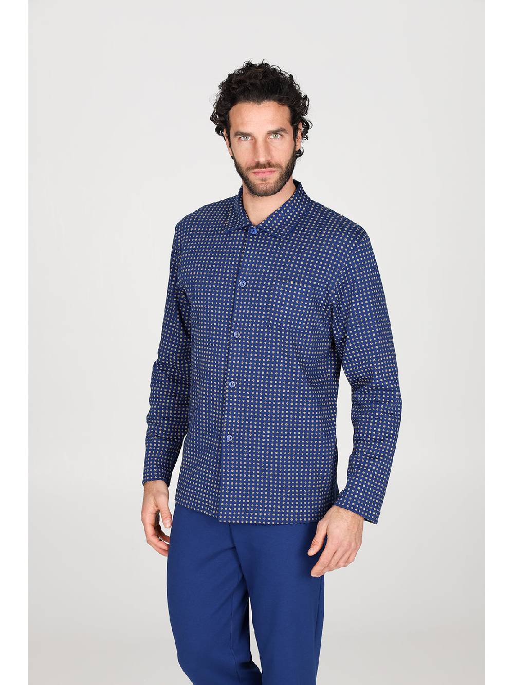 Julipet Pigiama cardigan in caldo interlock di puro cotone Online Outlet