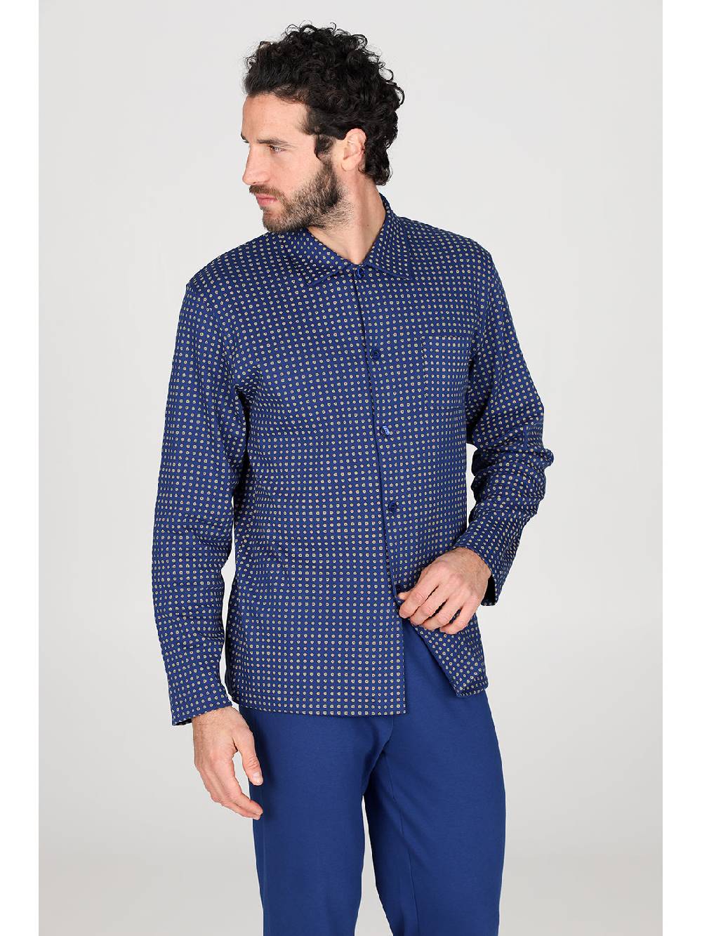 Julipet Pigiama cardigan in caldo interlock di puro cotone Online Outlet