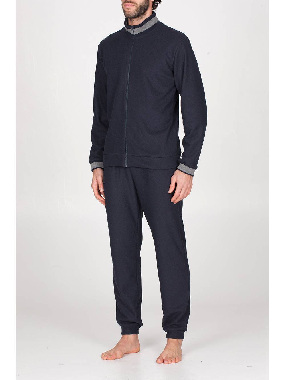 Julipet Tuta con zip in confortevole jacquard punto Milano Presa