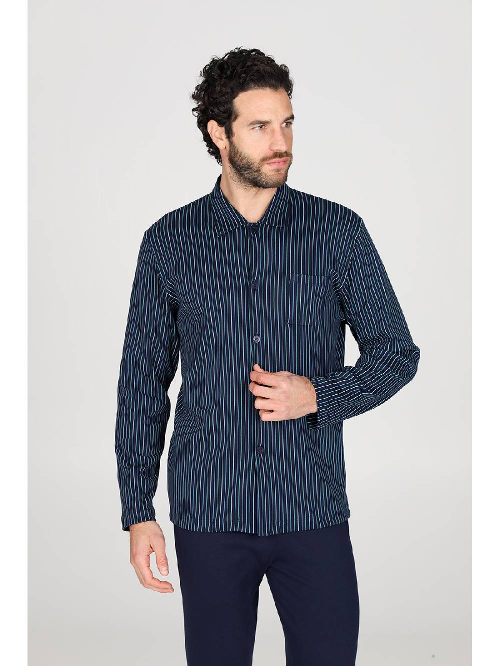 Julipet Pigiama cardigan in caldo interlock di puro cotone Online