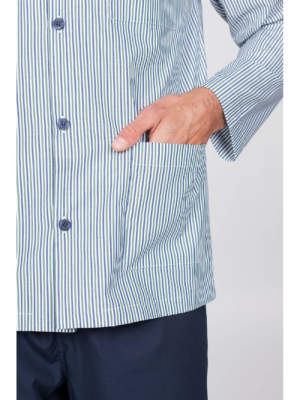Julipet Pigiama cardigan in pregiato popeline Moda