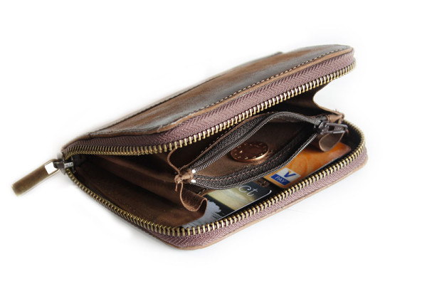 Kjøre Project Squared Zip Wallet Vintage Aged Vendite Flash