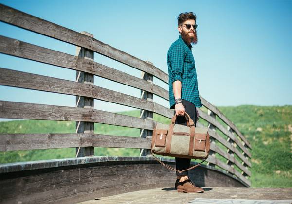 Kjøre Project Leather / Canvas Travel Bag Hotsell