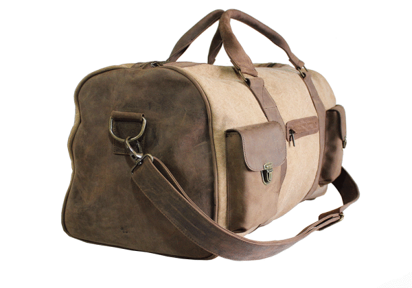 Kjøre Project Leather / Canvas Travel Bag Vendita Calda