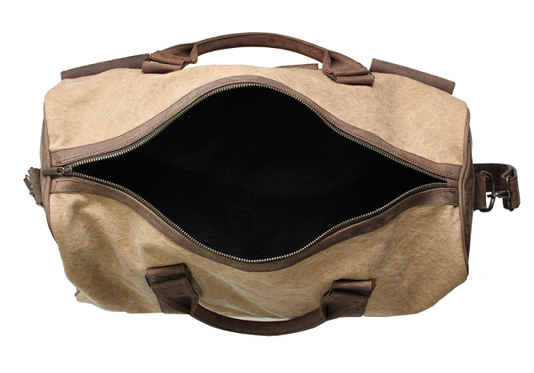 Kjøre Project Leather / Canvas Travel Bag Vendita Calda