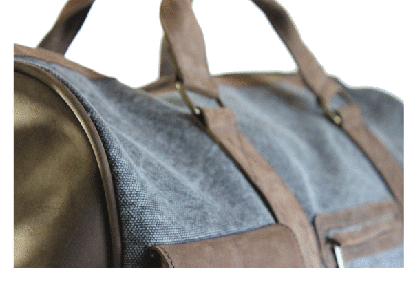 Kjøre Project Leather / Canvas Travel Bag Saldi Di Fabbrica
