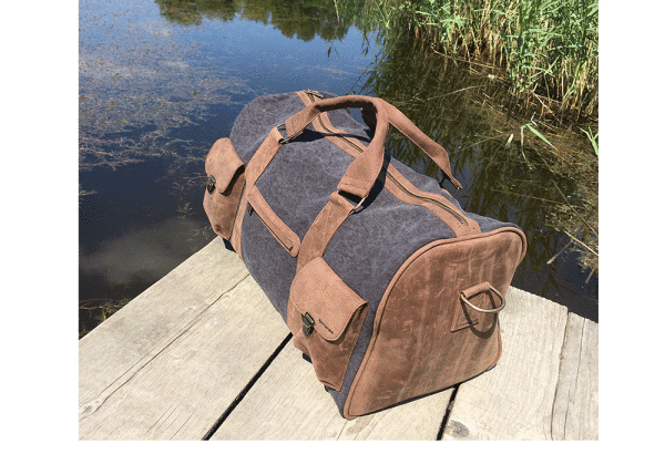 Kjøre Project Leather / Canvas Travel Bag Saldi Di Fabbrica