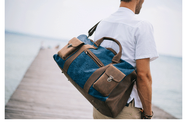 Kjøre Project Leather / Canvas Travel Bag Convenienza