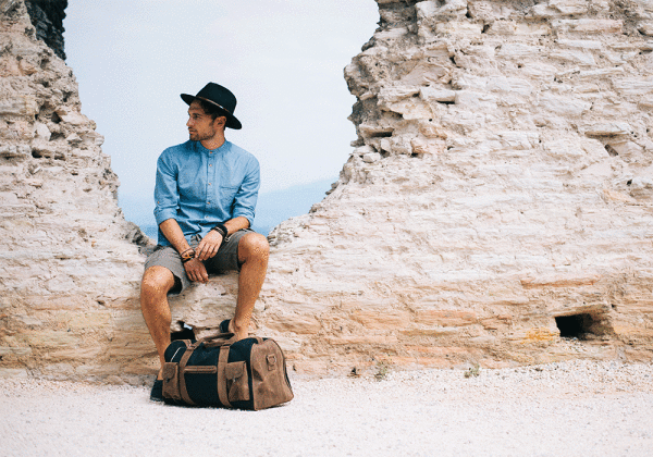 Kjøre Project Leather / Denim Boucanier Travel Bag Novità