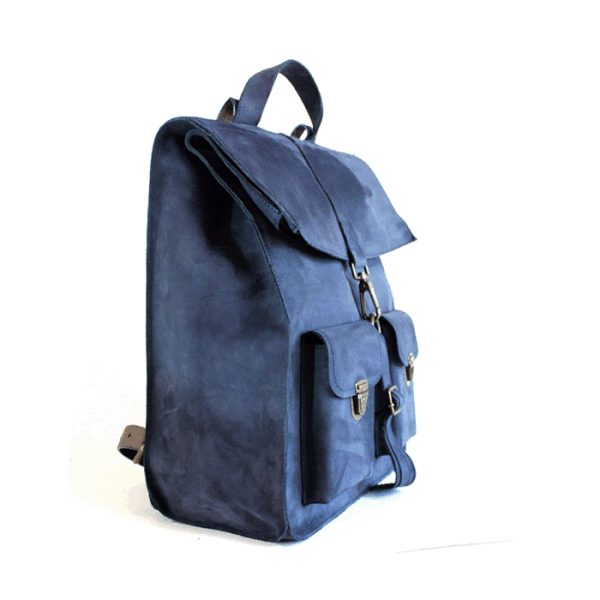 Kjøre Project Leather Nubuck Blue Moda