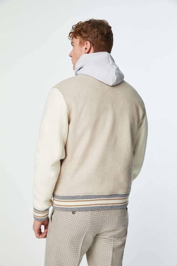 L.B.M. 1911 Bomber stile college in jersey con patch Bomber stile college in jersey con patch I Più Venduti