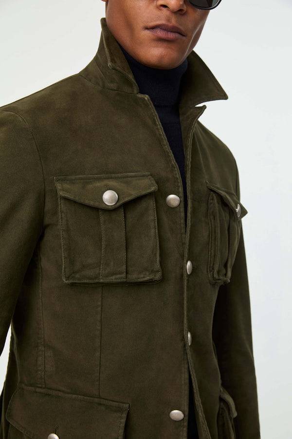 L.B.M. 1911 Giacca SAHARA tinto capo verde militare Giacca SAHARA tinto capo verde militare Negozi Online