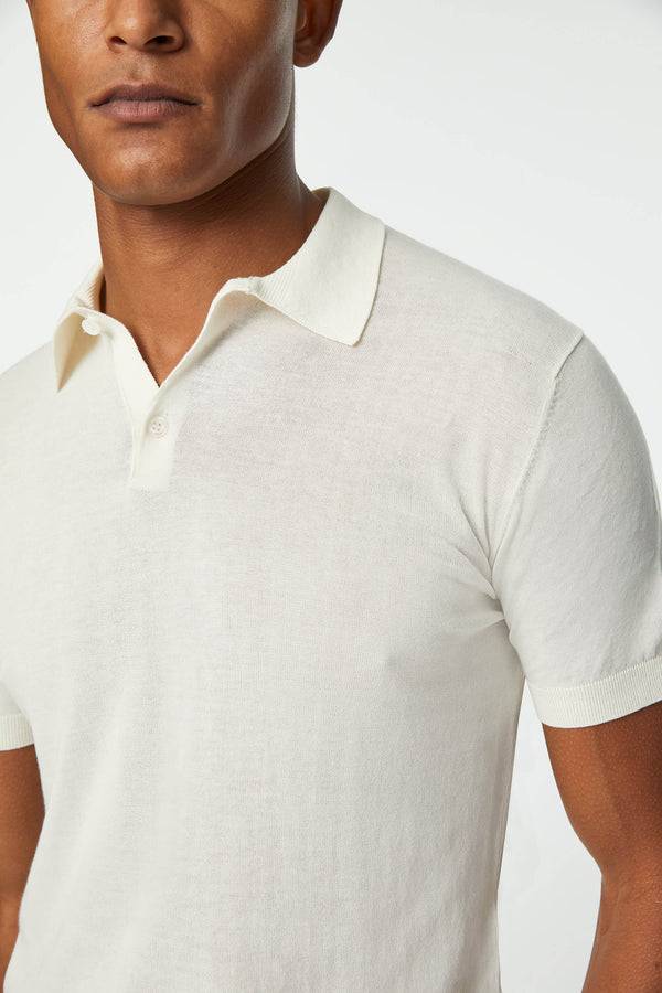 L.B.M. 1911 Polo in maglia bianca Polo in maglia bianca Outlet
