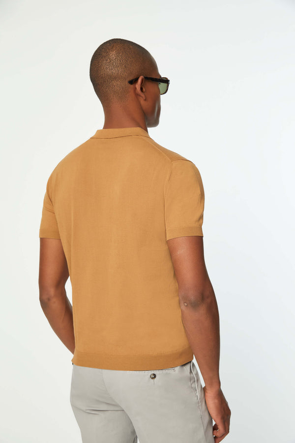 L.B.M. 1911 Polo in maglia giallo ocra Polo in maglia giallo ocra Vendita Economica
