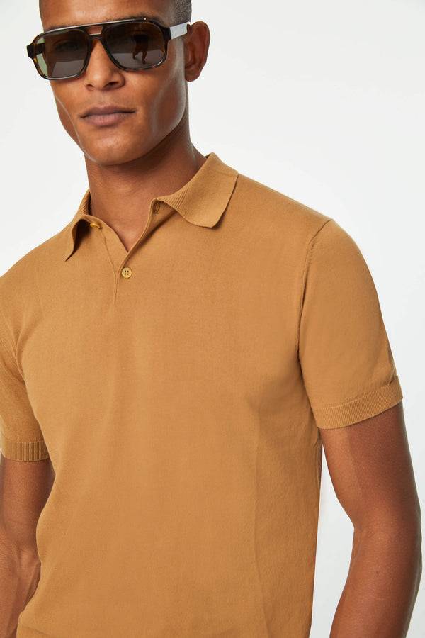 L.B.M. 1911 Polo in maglia giallo ocra Polo in maglia giallo ocra Vendita Economica
