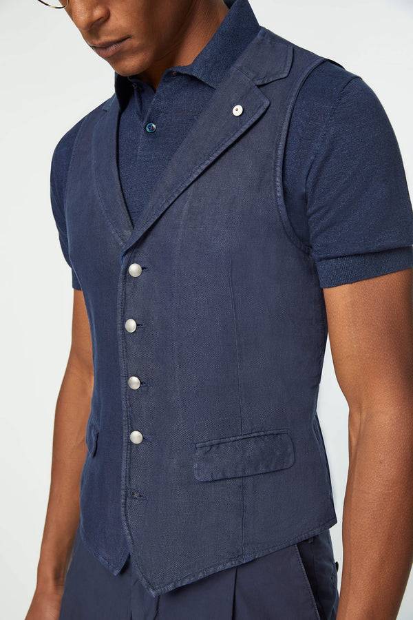 L.B.M. 1911 Gilet OSCAR tinto capo blu Gilet OSCAR tinto capo blu Nuovo