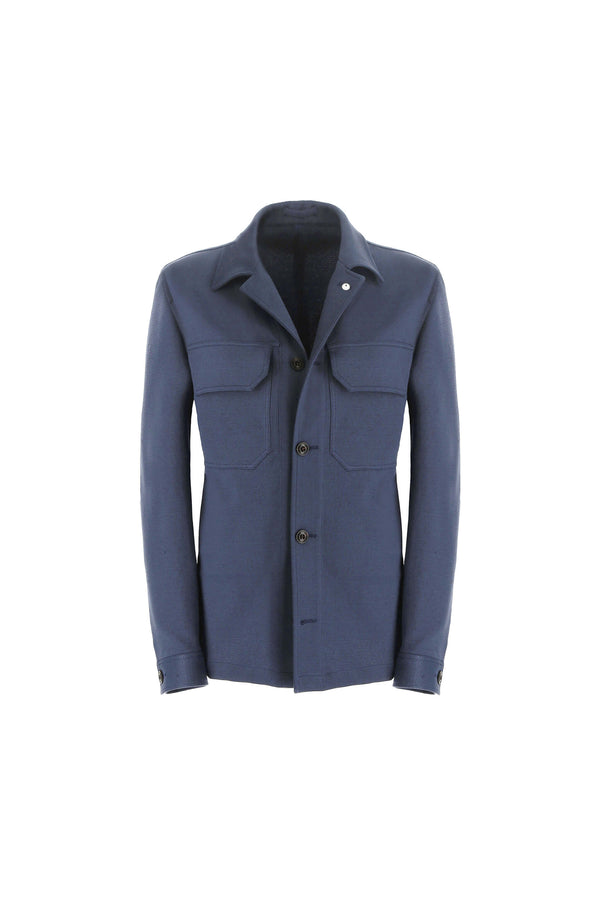 L.B.M. 1911 Overshirt in Jersey blu Overshirt in Jersey blu Qualità