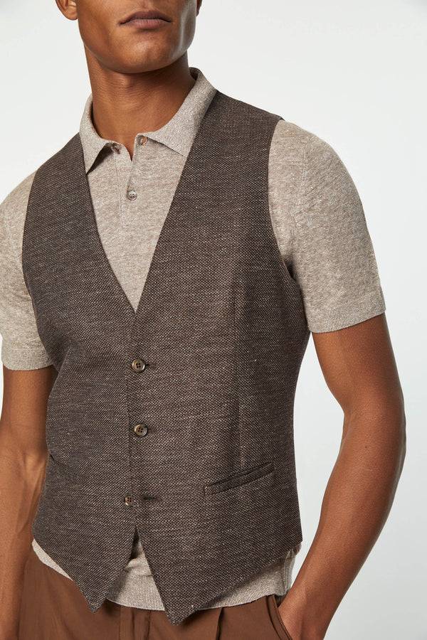 L.B.M. 1911 Gilet DEREK in Jersey marrone Gilet DEREK in Jersey marrone Spedizione Gratuita