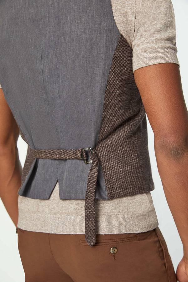 L.B.M. 1911 Gilet DEREK in Jersey marrone Gilet DEREK in Jersey marrone Spedizione Gratuita
