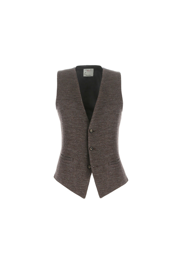 L.B.M. 1911 Gilet DEREK in Jersey marrone Gilet DEREK in Jersey marrone Spedizione Gratuita