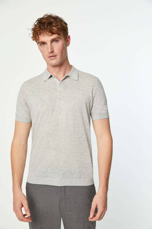 L.B.M. 1911 Polo in maglia grigio soft Polo in maglia grigio soft Qualità Garantita