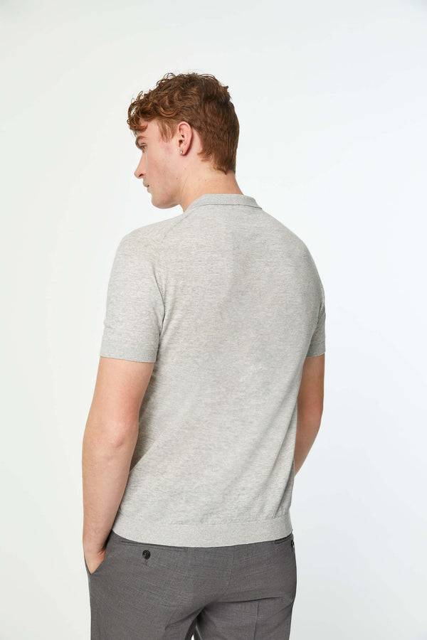 L.B.M. 1911 Polo in maglia grigio soft Polo in maglia grigio soft Qualità Garantita