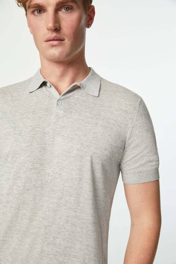 L.B.M. 1911 Polo in maglia grigio soft Polo in maglia grigio soft Qualità Garantita