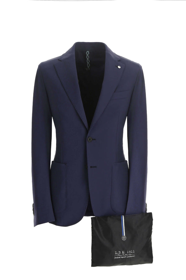 L.B.M. 1911 Travel jacket blu in Jersey tecnico Travel jacket blu in Jersey tecnico Outlet