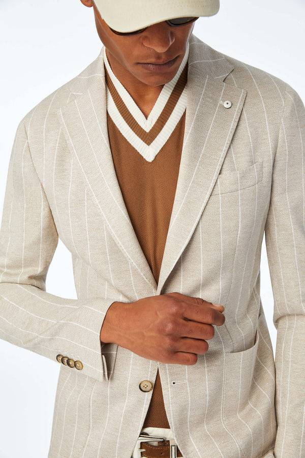 L.B.M. 1911 Giacca JACK in jersey beige Giacca JACK in jersey beige Hotsell