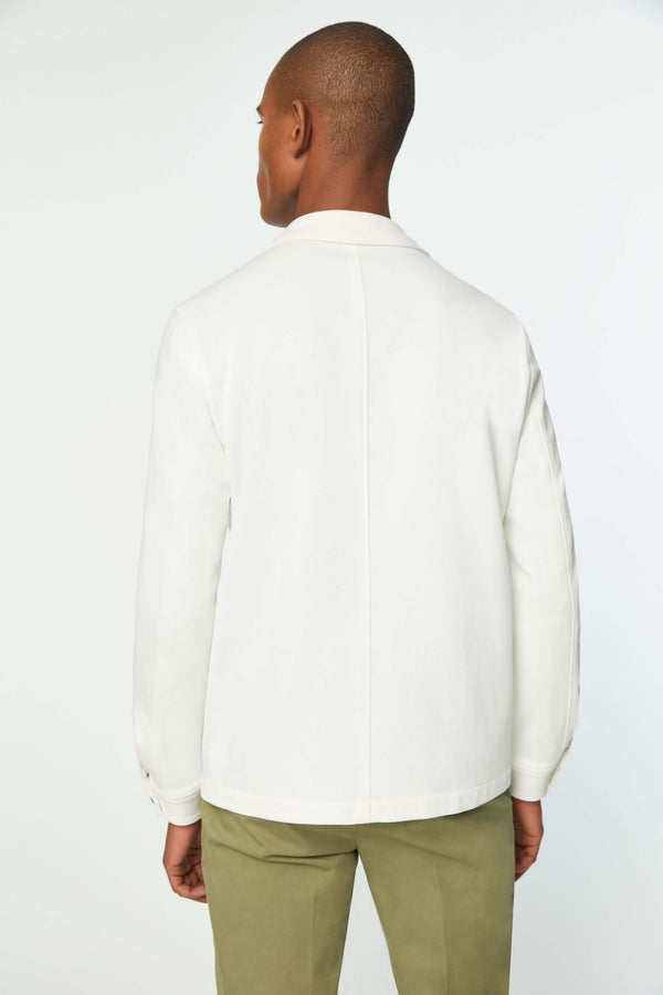 L.B.M. 1911 Overshirt in Jersey bianca Overshirt in Jersey bianca Saldi Di Fabbrica