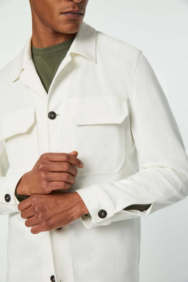 L.B.M. 1911 Overshirt in Jersey bianca Overshirt in Jersey bianca Saldi Di Fabbrica
