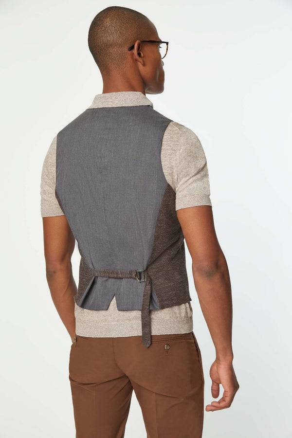 L.B.M. 1911 Gilet DEREK in Jersey marrone Gilet DEREK in Jersey marrone Prezzo Ridotto