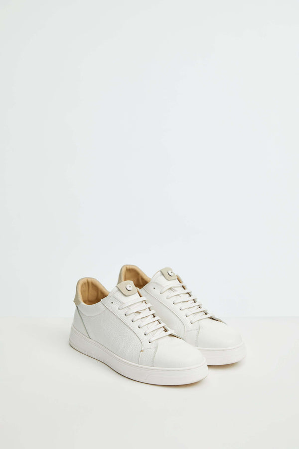 L.B.M. 1911 Sneaker retro-tennis bianca e beige Sneaker retro-tennis bianca e beige Nuovo