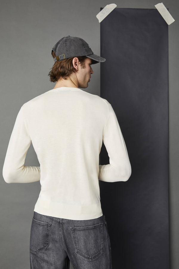 L.B.M. 1911 Maglia manica lunga in cotone bianca Maglia manica lunga in cotone bianca Shopping Online