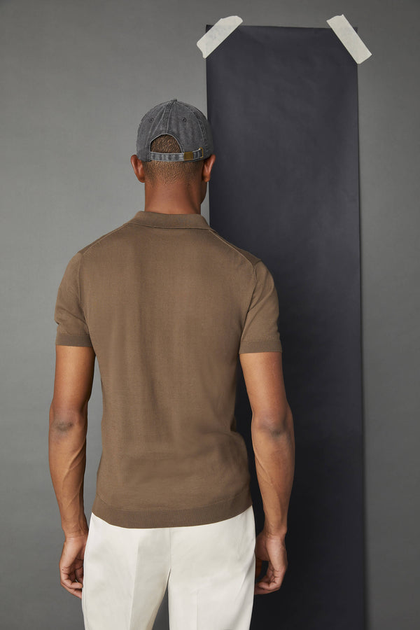 L.B.M. 1911 Polo in maglia marrone Polo in maglia marrone Sottocosto