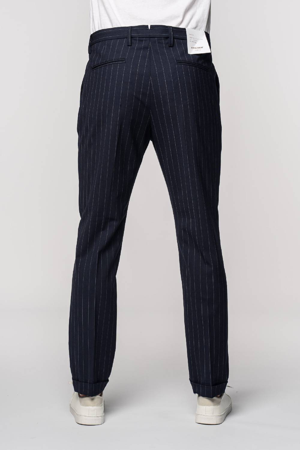 Officina 36 Abito in tela fresco lana gessata blu Shopping Online