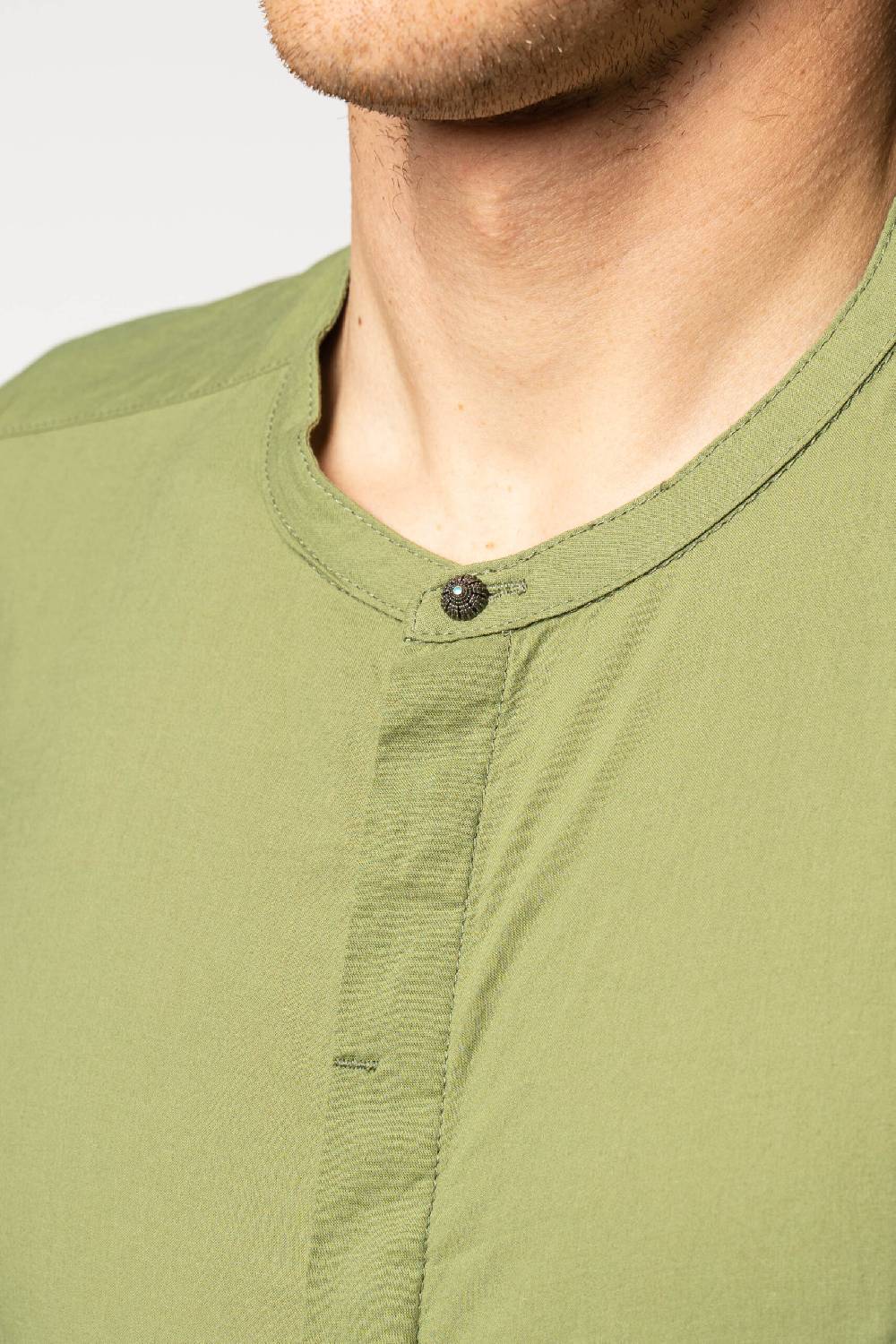 Officina 36 Camicia in mussola verde salvia Saldi