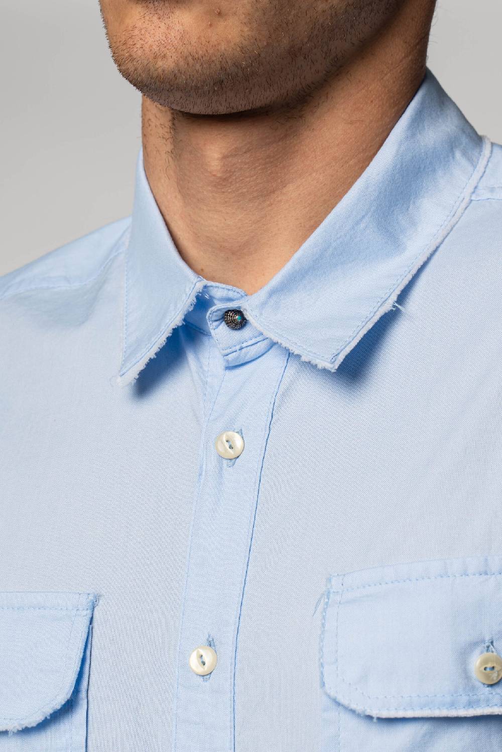 Officina 36 Camicia in oxford color cielo Offerte