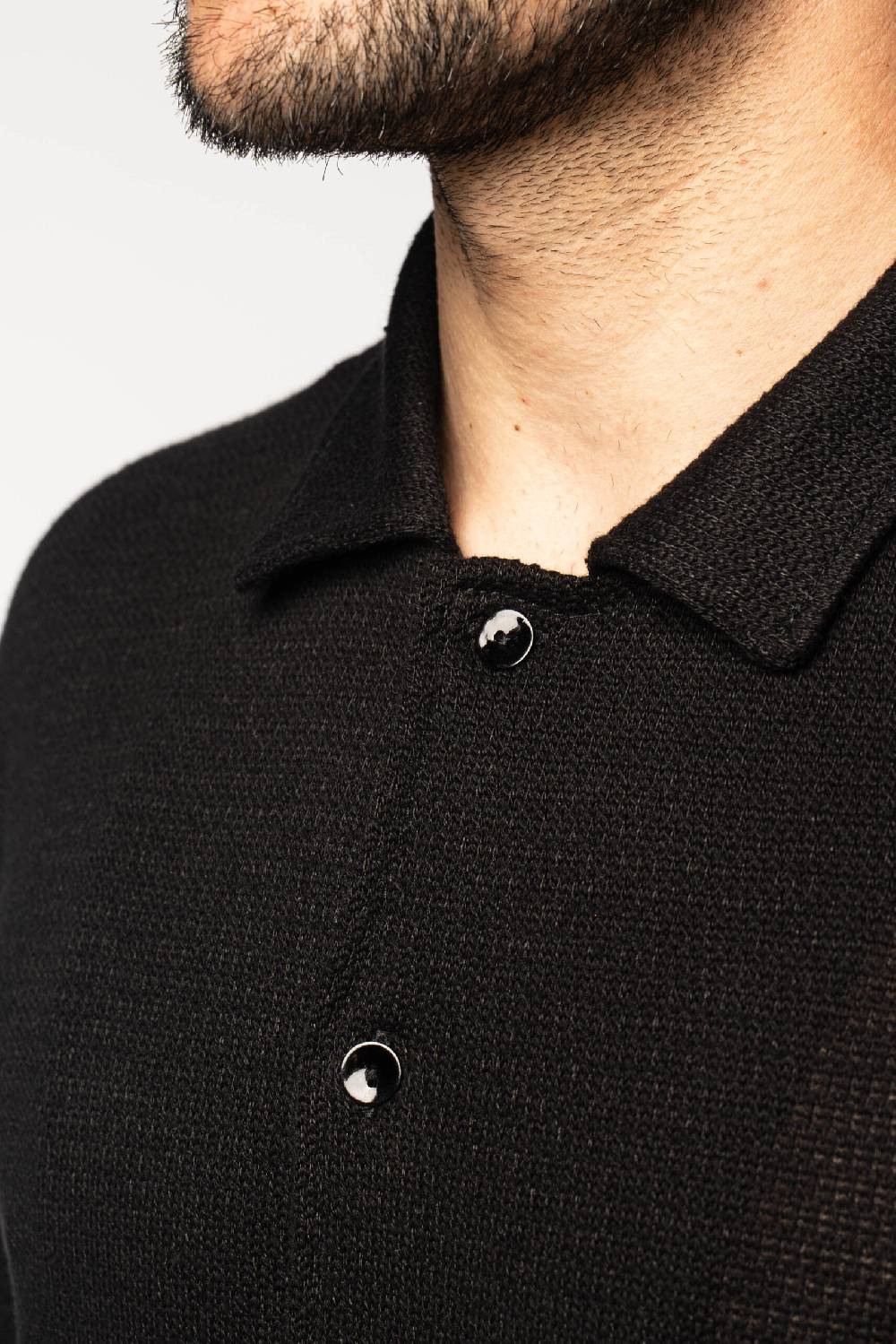 Officina 36 Camicia nera in jersey Italy