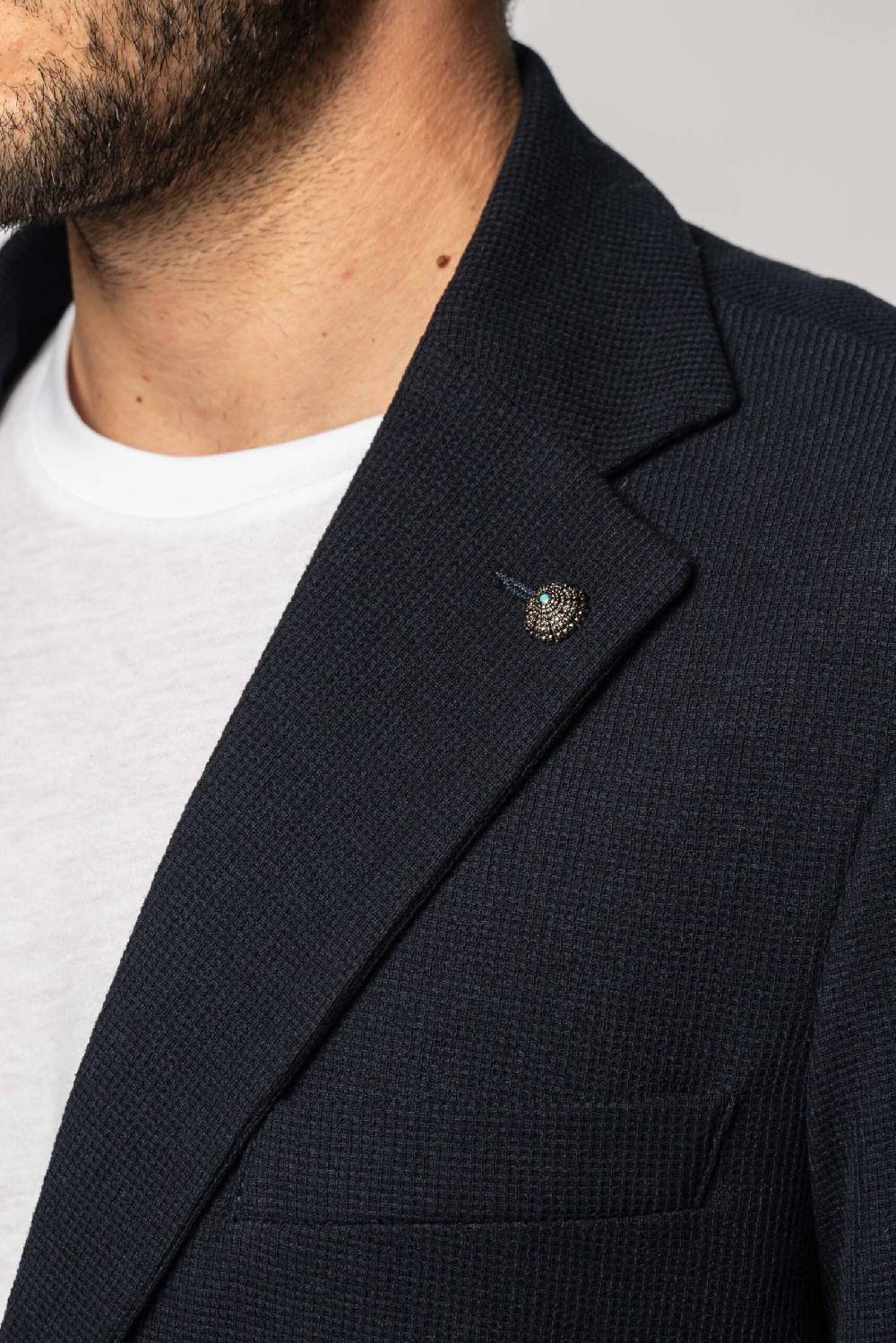 Officina 36 Giacca blu in nido d’ape in maglia Soddisfazione Garantita