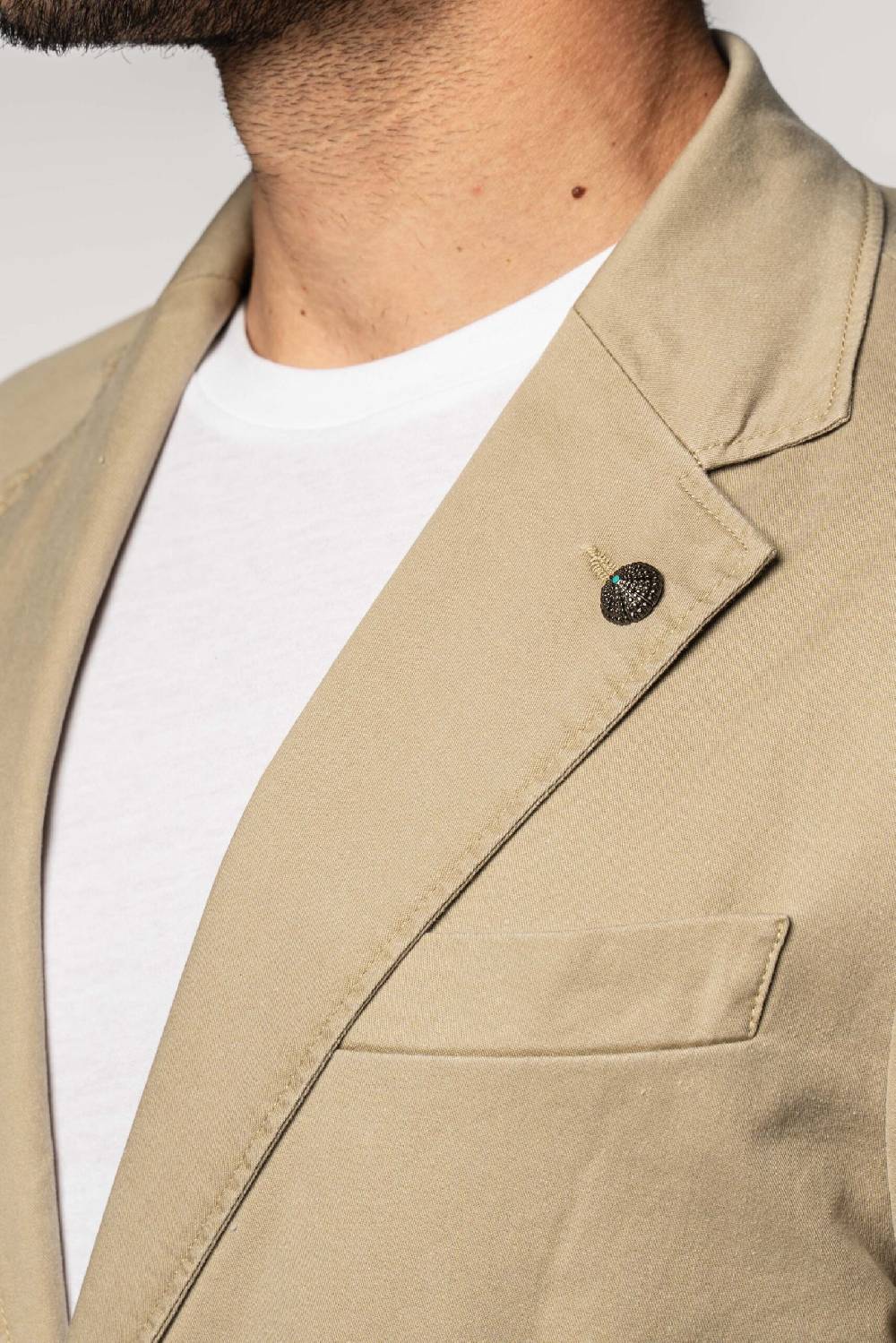 Officina 36 Giacca in gabardina delavè beige Promozione Limitata