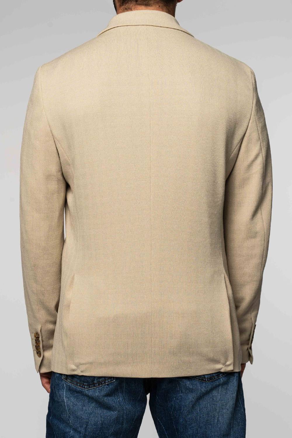 Officina 36 Giacca in jacquard in maglia color sabbia Fino Al -60%