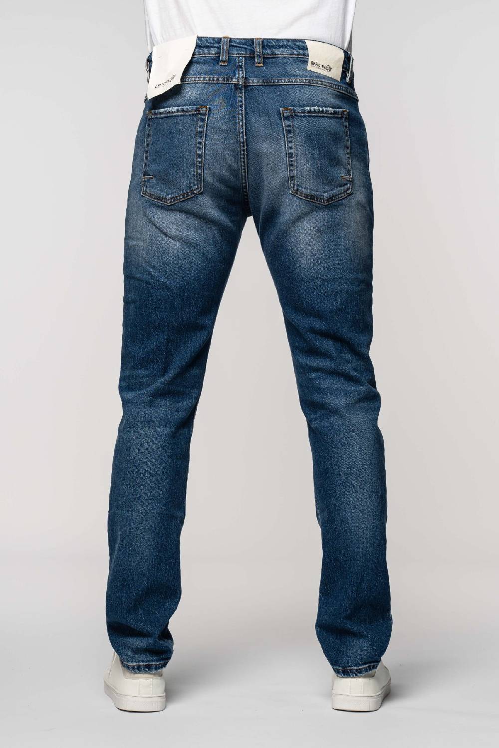 Officina 36 Jeans in denim blu con lavaggio chiaro Outlet