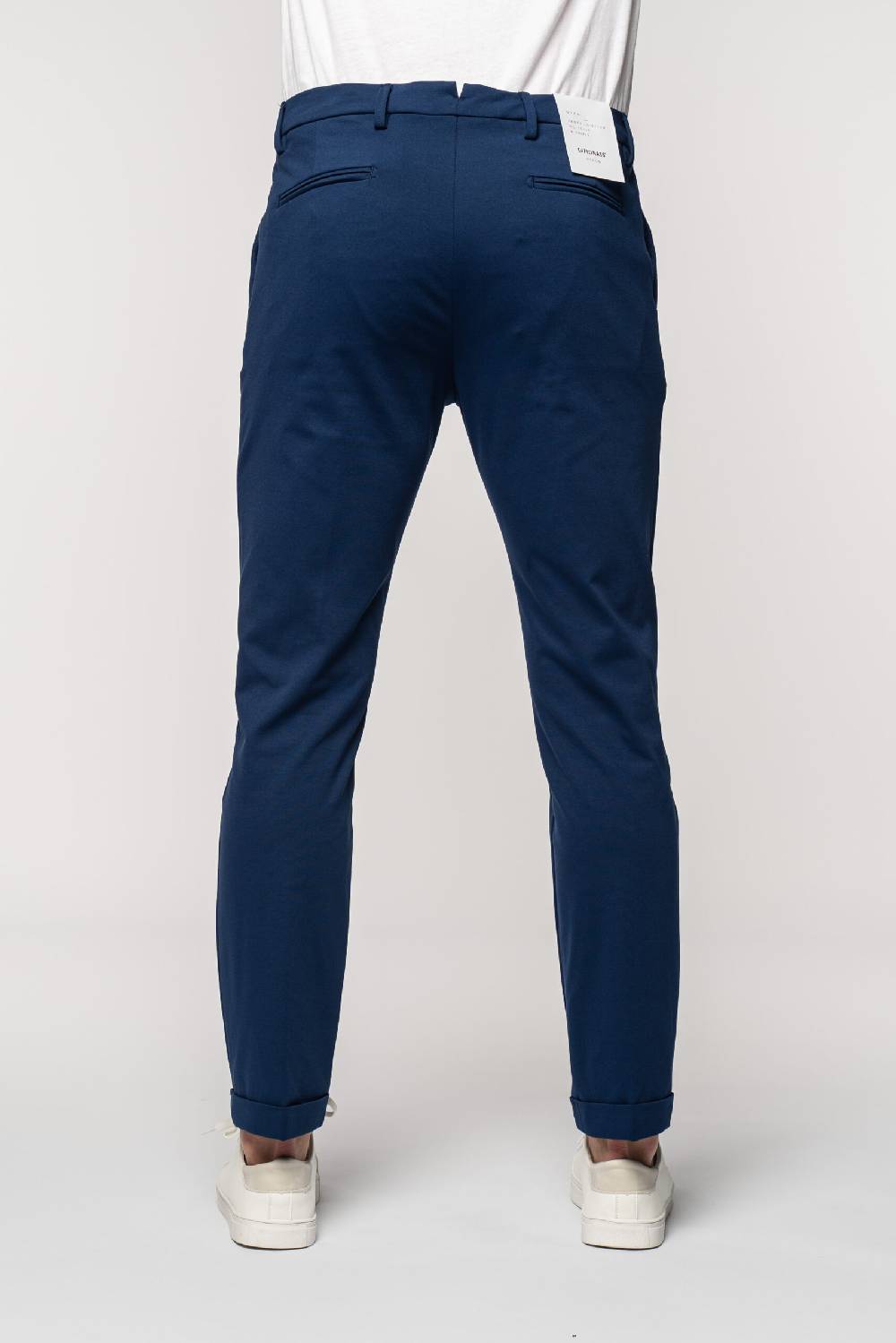 Officina 36 Pantaloni in punto milano color denim Vendita Calda