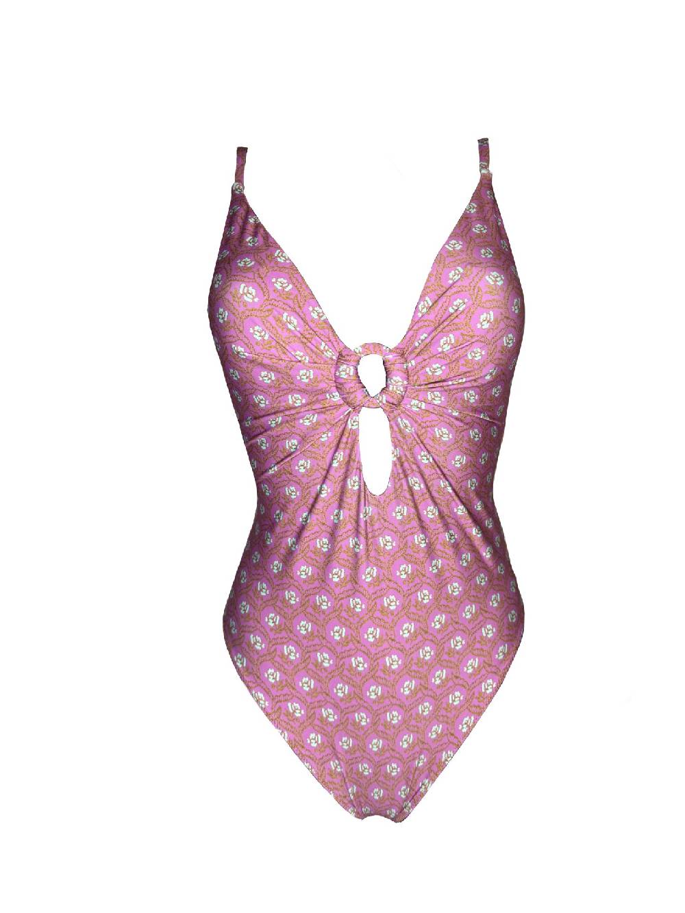 Olivia Gold Intero con scollatura e accessorio centrale Hotsell