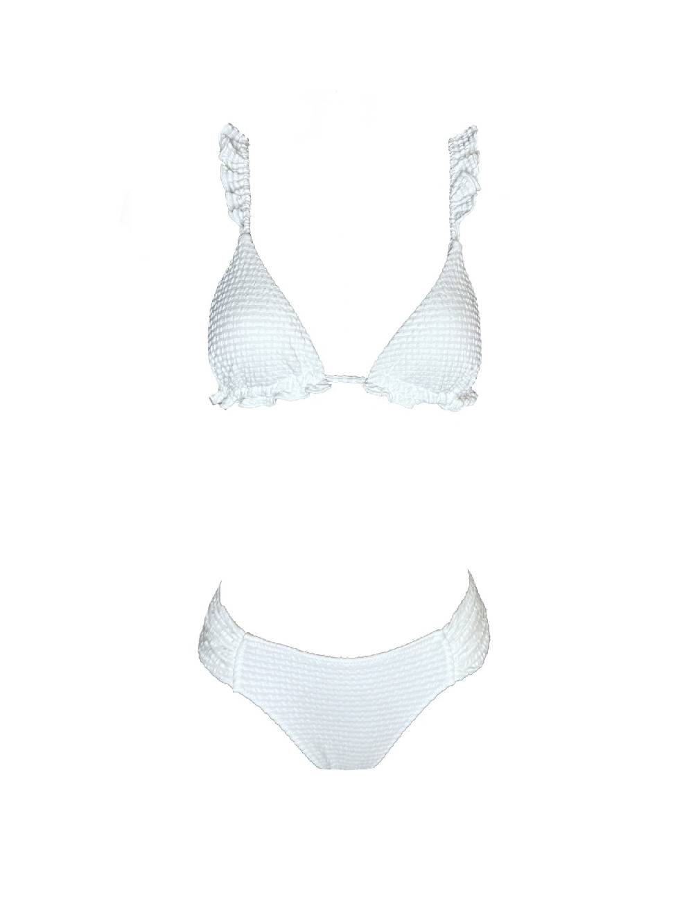 Olivia Gold Reggiseno triangolo con volant + Slip drappeggiato Vendite Flash