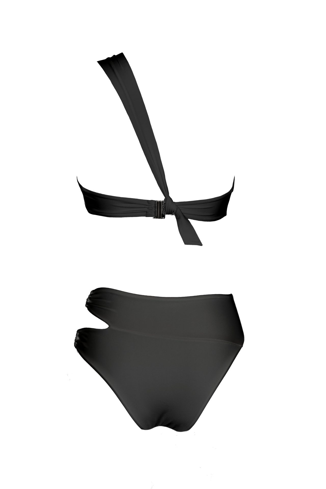 Olivia Gold Reggiseno monospalla + Slip a vita alta con accessori Offerte