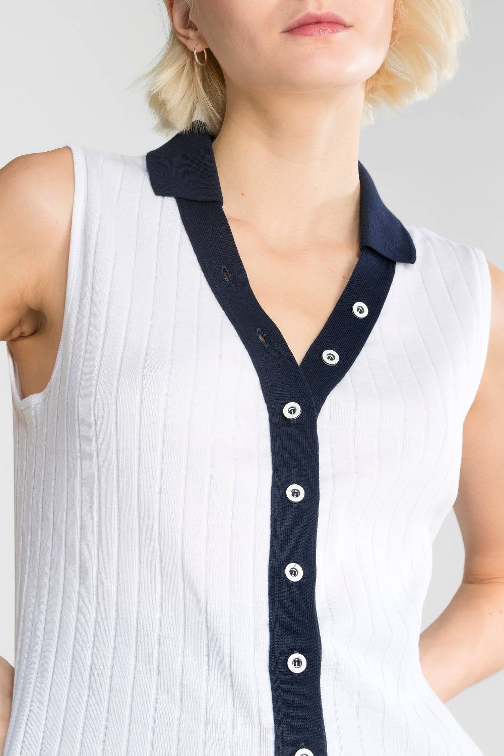 Oscalito Gilet con bottoni Donna Cotone 7160 Soddisfazione Garantita